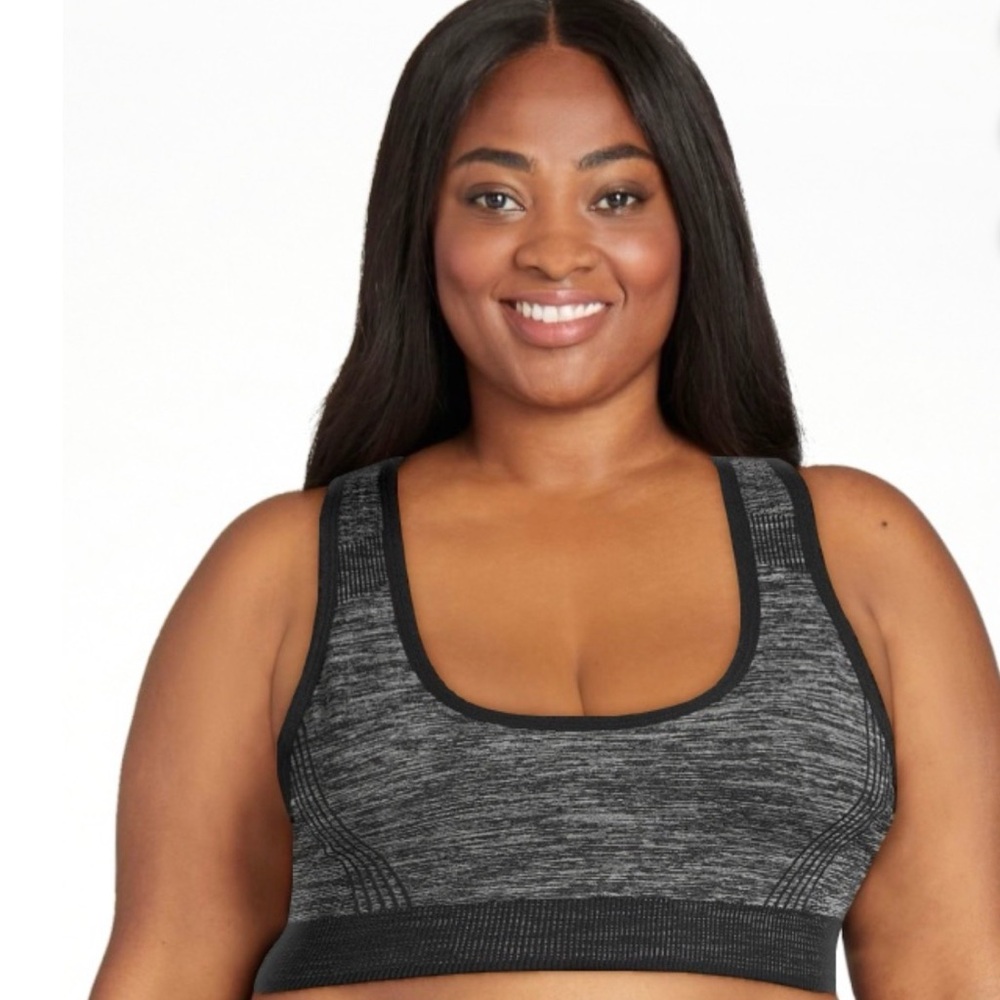 Avia Charcoal and Black Sports Bra